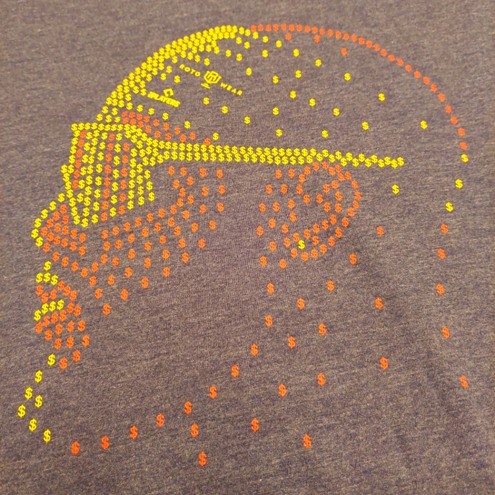 Rotowear Ronald Acune Jr Atlanta baseball navy abstract t shirt. Size XXL